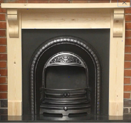 Fire surround with a 45mm chunky top with corbels , mantle , fireplace , plus made to measure ( extra cost )