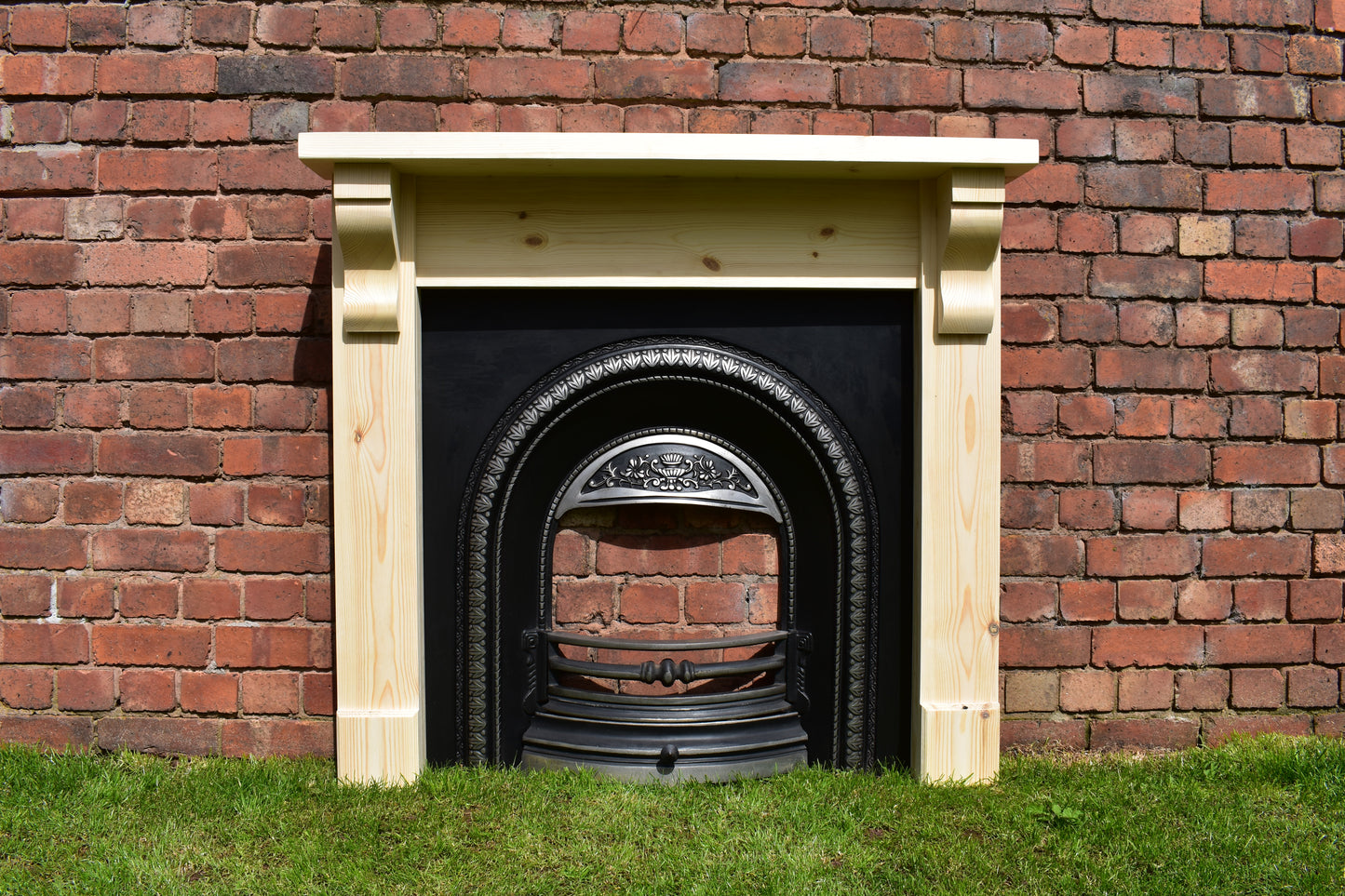 Fire surround with corbels , mantle , fireplace , plus made to measure ( extra cost )