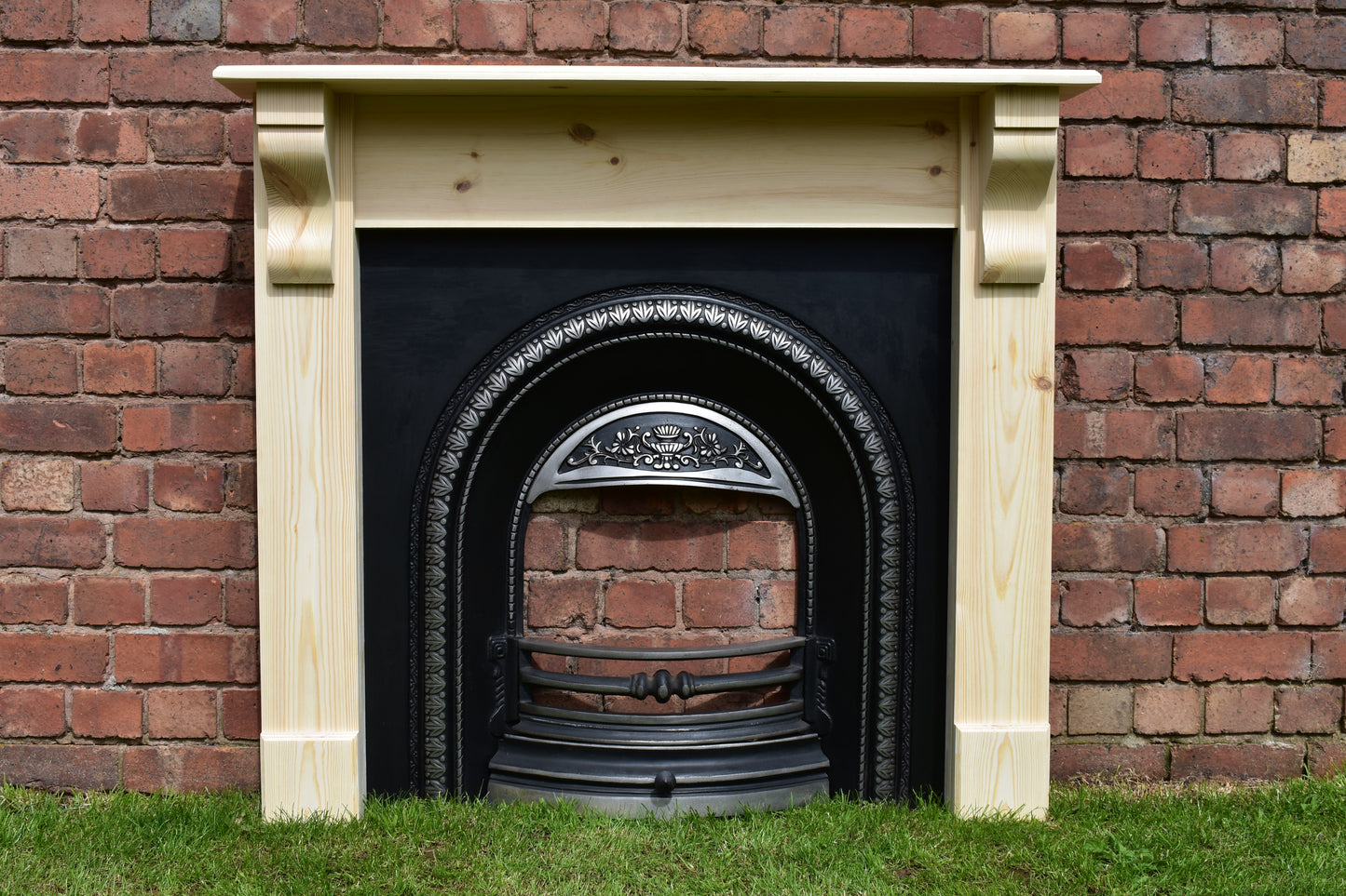 Fire surround with corbels , mantle , fireplace , plus made to measure ( extra cost )