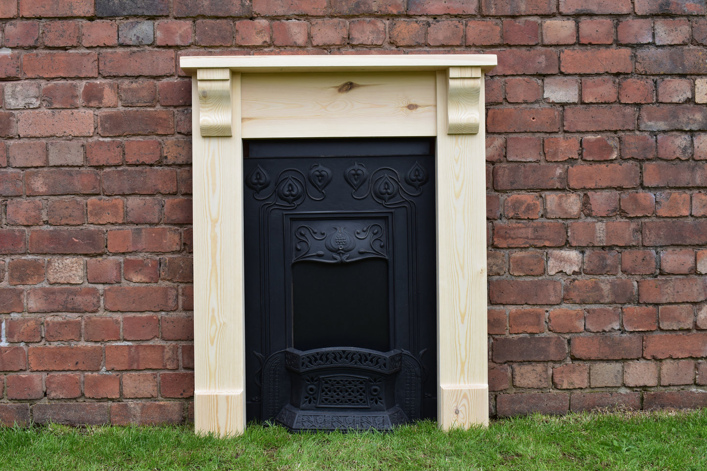 Bedroom fire surround with corbels , mantle , fireplace. Made to measure at  ( extra cost )