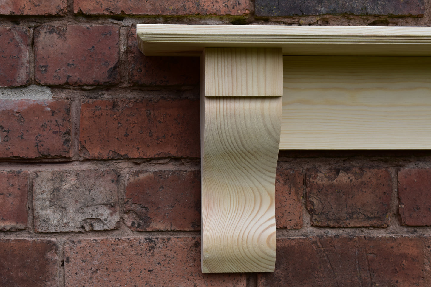 Solid pine mantle / Pine shelf with corbels / plus made to measure at an extra cost