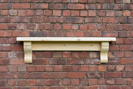 Chunky solid pine mantle / Pine mantel shelf with corbels plus made to measure ( extra cost )