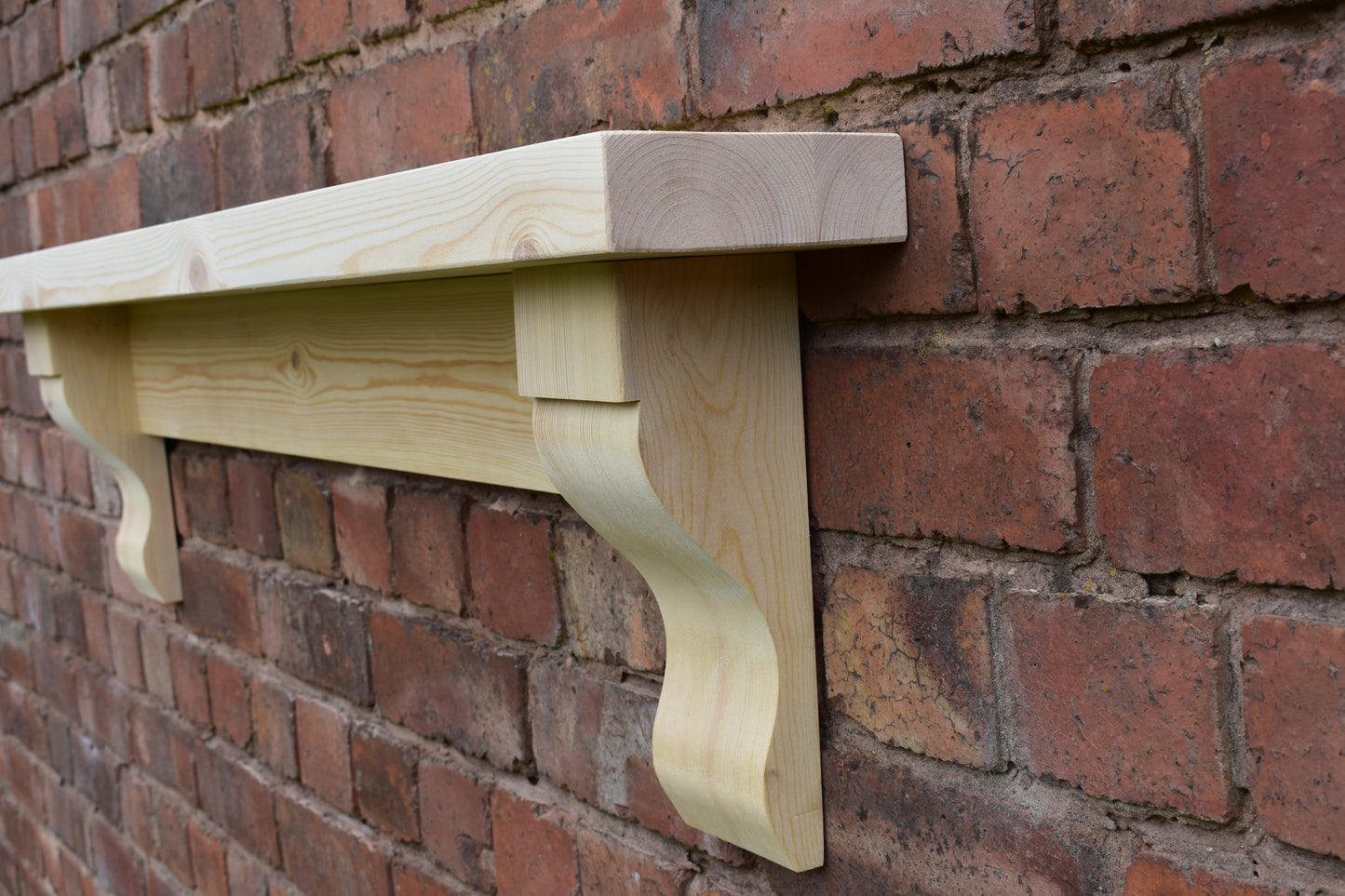 Chunky solid pine mantle / Pine mantel shelf with corbels plus made to measure ( extra cost )