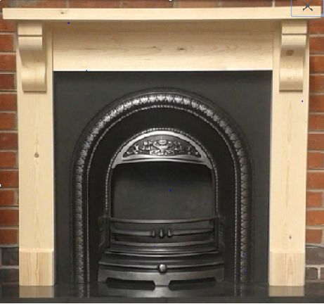 Fire surround with corbels , mantle , fireplace , plus made to measure ( extra cost )