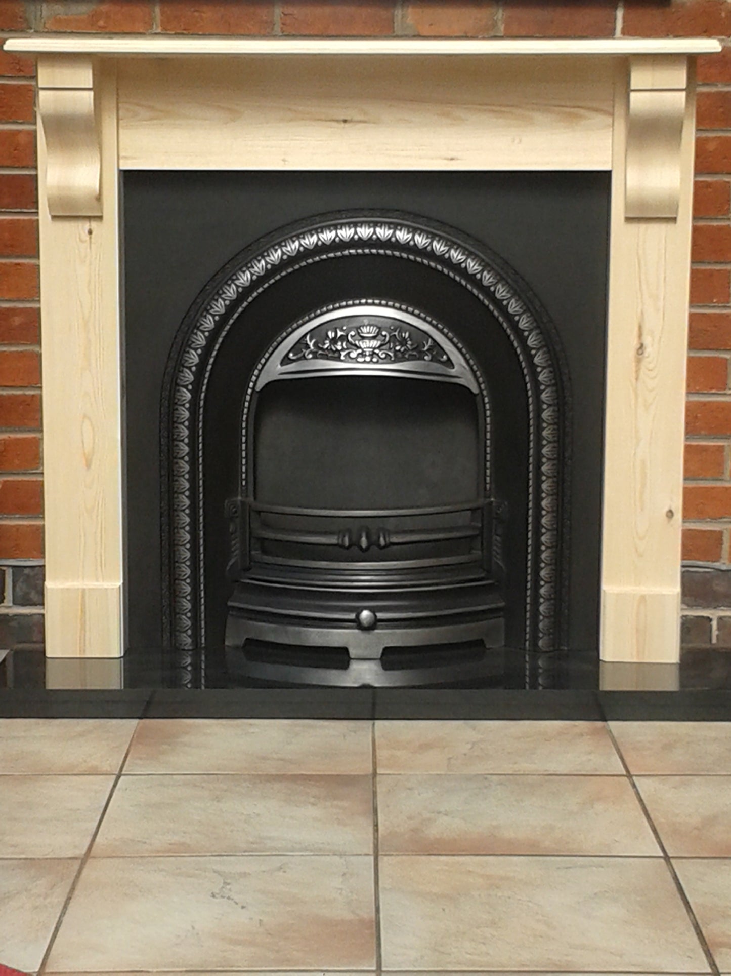 Fire surround with corbels , mantle , fireplace , plus made to measure ( extra cost )